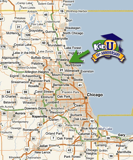 Kidology University Chicago map