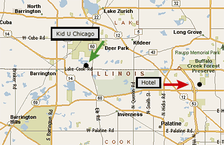 Kidology University Chicago Map