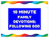 Equipping Fireflies: Ten-minute Family Devotion Cards - Following God