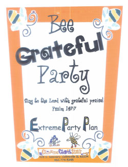 Childrens Church Stuff <i>Bee Grateful Day</i> Extreme Party Plan (Download)