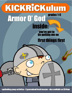 KICKRiCKulum <i>Armor O' God</i> Elementary Kids' Church Curriculum (Elementary Download)