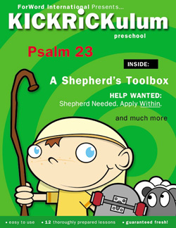 KICKRiCKulum <i>Psalm 23</i> Kids' Church Curriculum (Elementary Download)