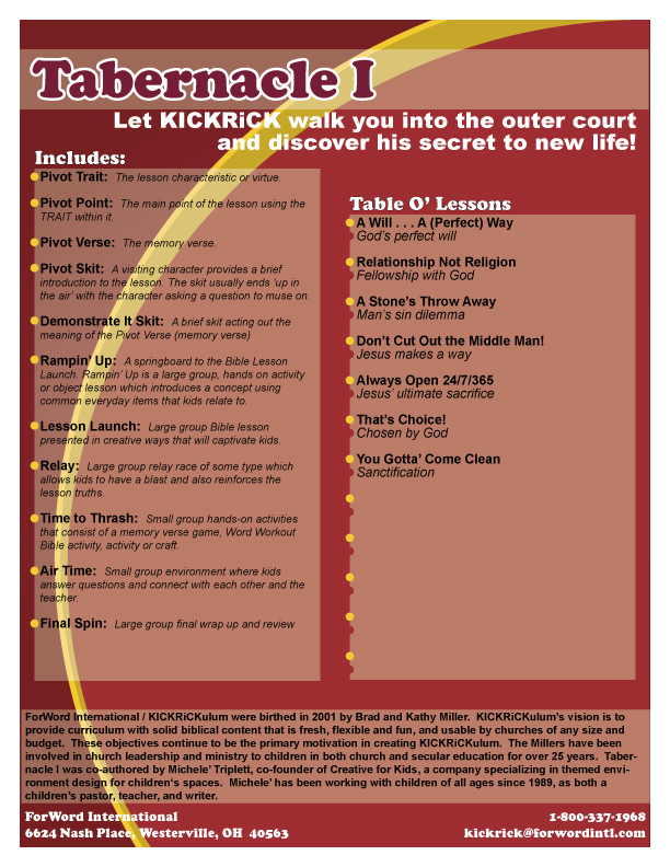KICKRICKulum <i>Tabernacle I Into the Outer Court</i> Elementary Kids' Church Curriculum (Elementary Download)